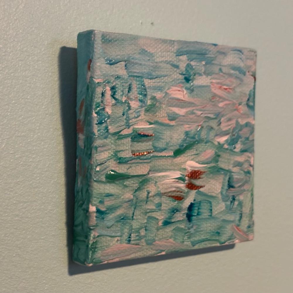 🌺Abstract Canvas Art in Blue & Green-Set of 3 🌺 - Picture 7 of 10